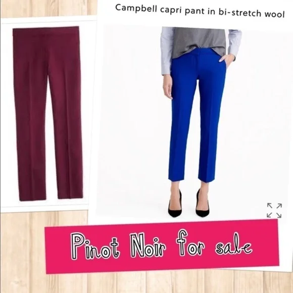 Campbell capri pant in bi-stretch wool - Picture 2 of 3